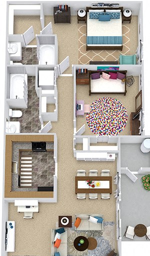 3D Lynnhaven 3D Lynnhaven 2 bedroom apartment. large living-dining area. Kitchen. in-unit laundry. 2 full baths. patio/balcony.